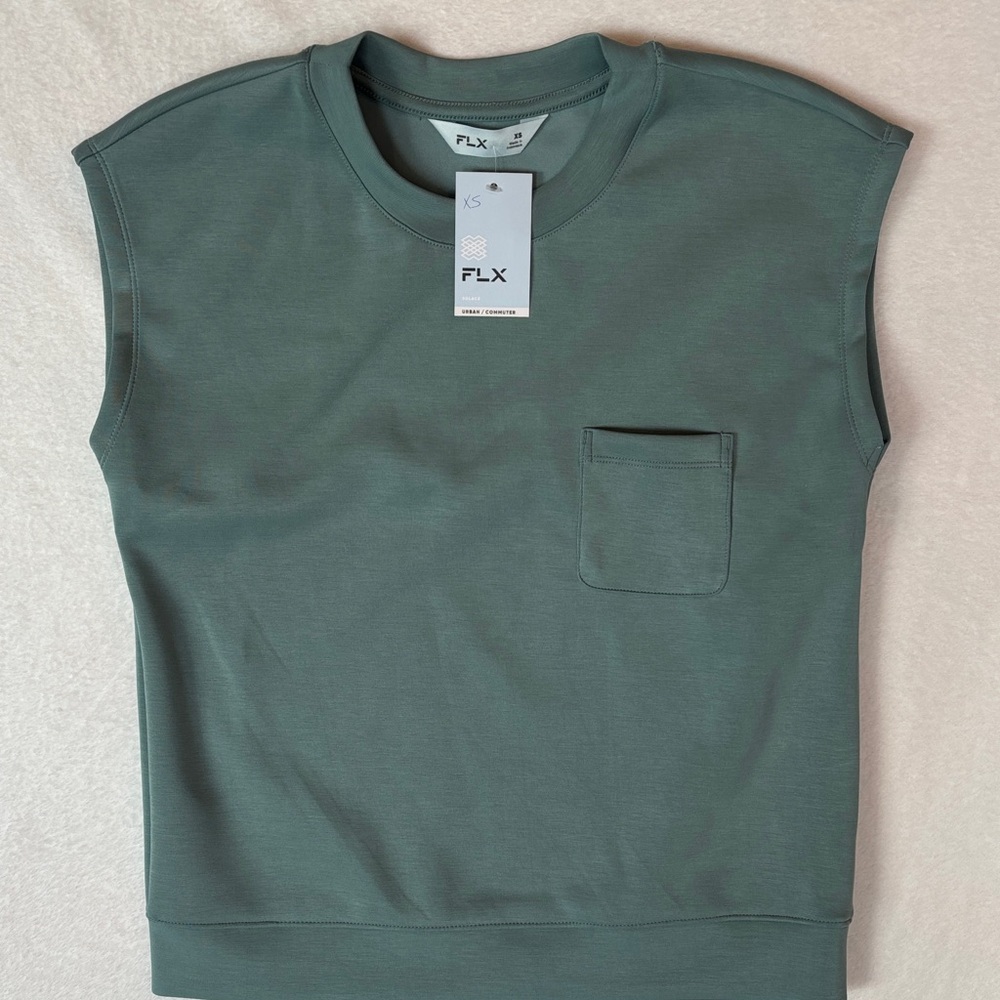 FLX Urban Sleeveless Top in larado blu